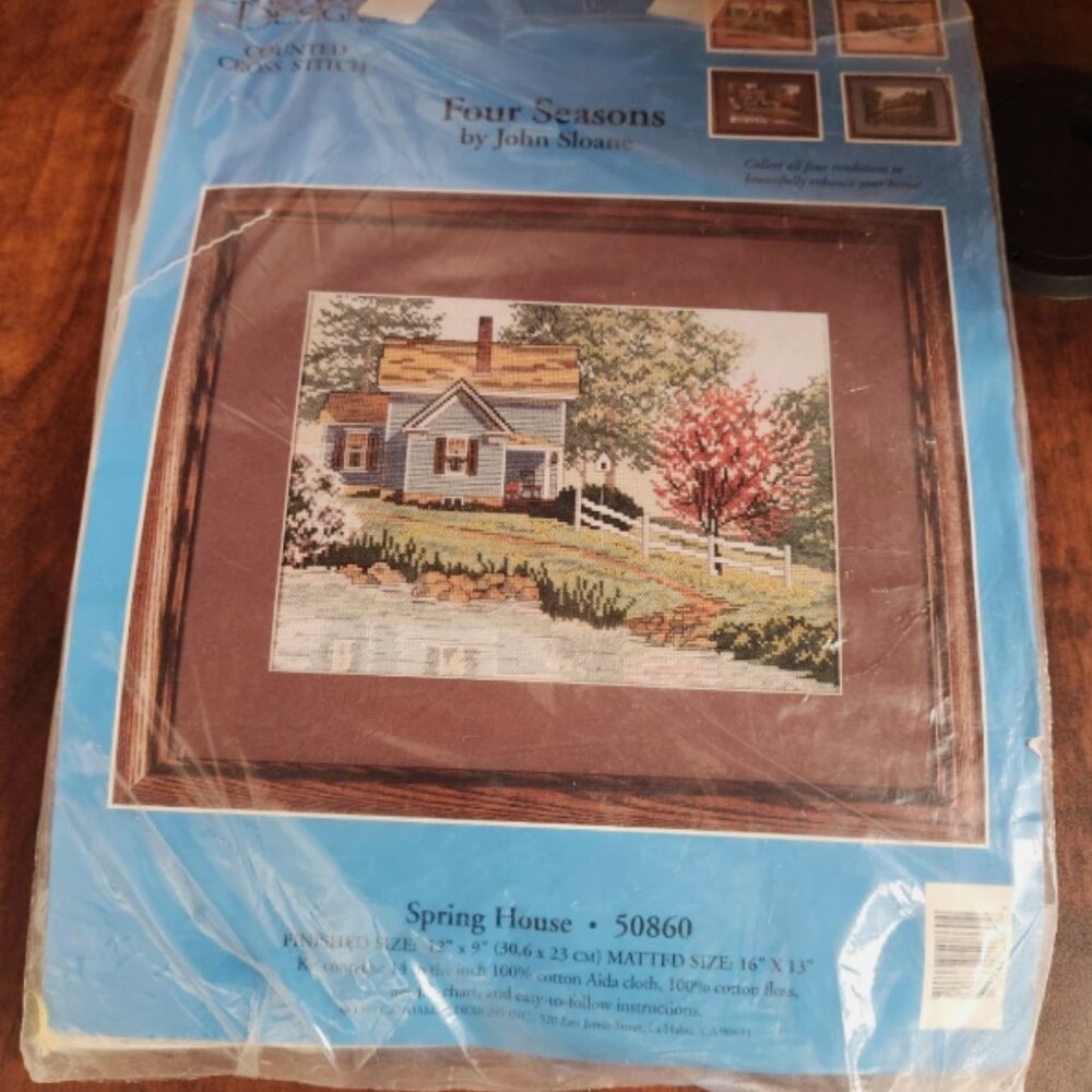 Candamar Designs Counted Cross Stitch Kit Four Seasons Spring House 50860